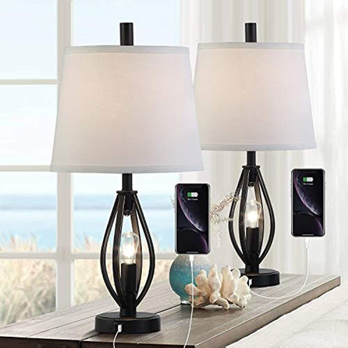 Conjuntos de luminárias de mesa Modern Farmhouse de 2 com 2 Pue
