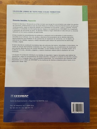 Elementos Amovibles De Carroceria. Reparación Cesvimap (Usado)