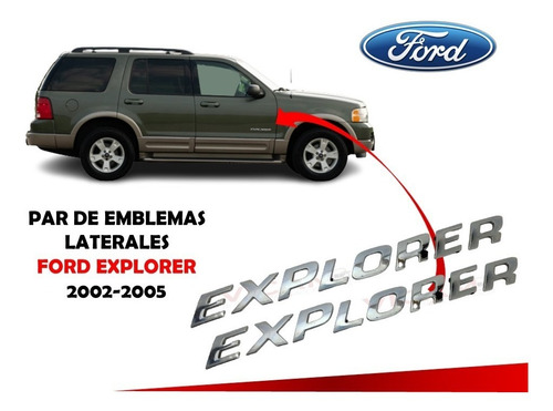 Par De Emblemas Laterales Compatibles Con Explorer 2002-2005