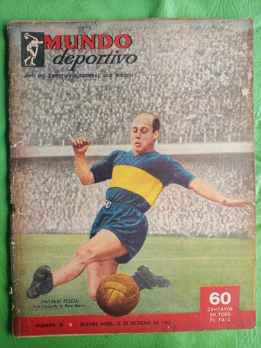 Mundo Deportivo 78 12/10/1950 Natalio Pescia Boca Juniors