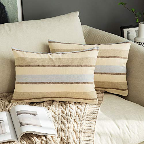Decorative Striped Throw Pillows Covers Classic Retro L...