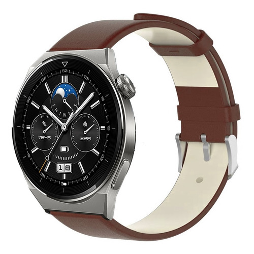 Correa Piel Lisa Premium Compatible Con Huawei Watch Gt3 Pro