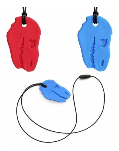 Collar Sensorial Anti Ansiedad Mordedera Silicon Dinosaurio