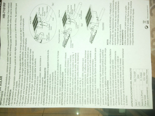 Poste Reflector De 30watts De 1100 Lumenes Con Panel Solar