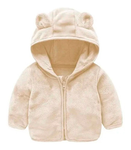 Chamarra Para Bebes Con Gorro De Oso De Tela Polar