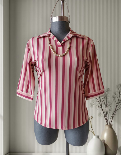 Blusa A Rayas Extra Juvenil Casual O De Vestir 36 40 42