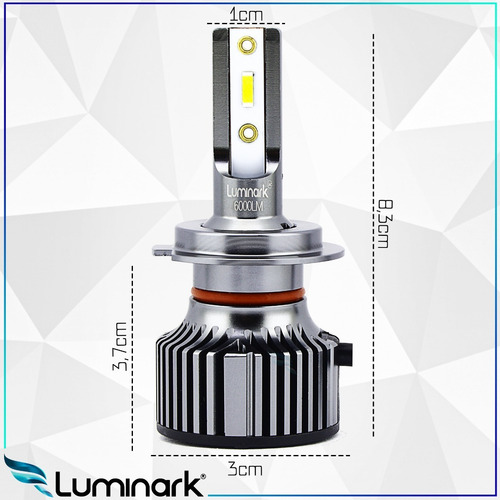 Imagem 3 de 7 de Par Lâmpada Farol 12000lm Led Xhp50 H4 Hb3/4 H7 H8 H11