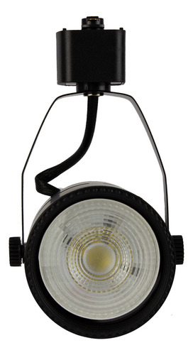 22x Spot Trilho Eletrificado Preto Lâmpada Par20 + Led 7w Estrutura Preto Com Led Quente 127/220V