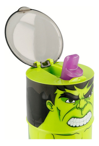 Vaso Infantil Figura Tapa Pico Hulk Capitan America Cresko Nombre Del Diseño Capitán América Color Hulk
