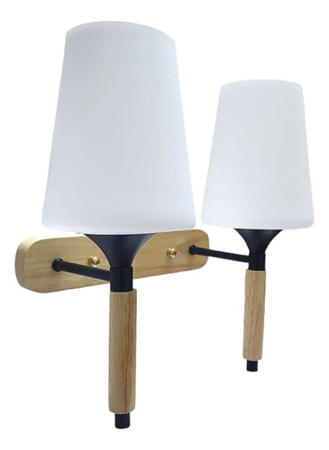 Apliqué De Pared Doble Lusitania Porta E-27 Con Ampolletas