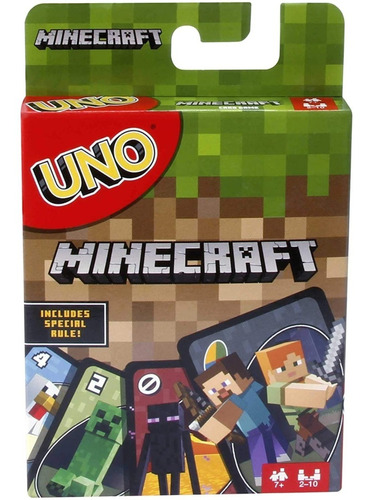 Mattel Uno Minecraft Juego De Cartas