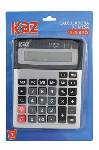 Calculadora De Mesa 12 Dígitos Tecla Macia Display Grande Cor Preto