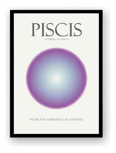 Piscis Y Su Aura Póster Imprimible Personalizado Signos Deco