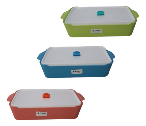 Caçarola Plastico Para Micro-ondas Tritec 1,6 L Retangular Cor Verde-limão