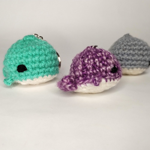 Llaveros Tejido Crochet Amigurumis Ballena Souvenir