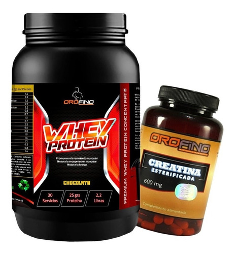 Proteína Whey Orofino 1kg + Creatina Esterificada 120 Caps