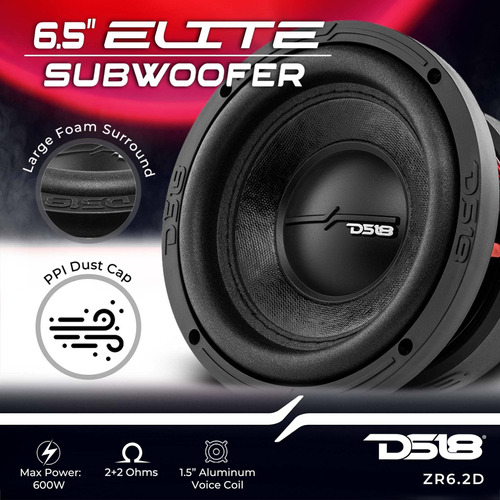Ds18 Elite-z Zr6.2d Subwoofer Audio Vehiculo 6 Doble Voz