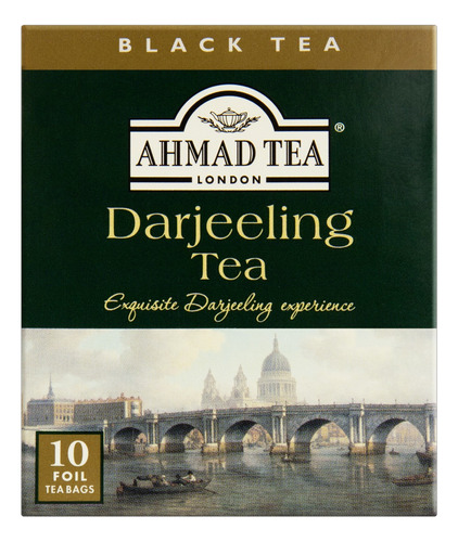 Chá Ahmad Tea London preto darjeeling em sachê 20 g 10 u