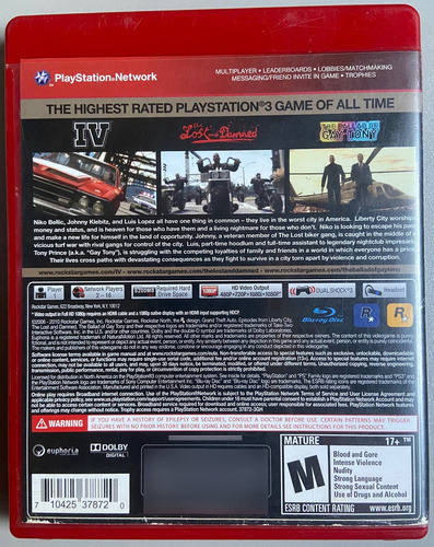 Grand Theft Auto (gta) Iv - Complete Edition - Ps3 - Usado