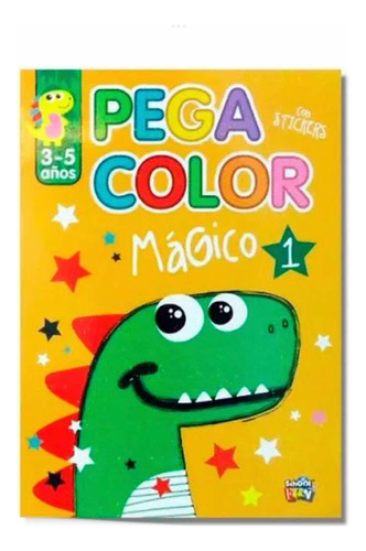 Libro Pega Color Magico 1 Naranja Con Stickers