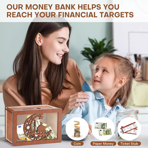 Nx Para Caja De Ahorros De Madera Para Ahorrar Dinero,