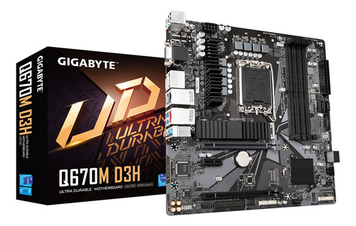 Tarjeta Madre Gigabyte Micro-atx Q670m D3h 1700 Q670 Ex Ddr5