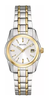 Reloj Bulova Clásico De Acero Inoxidable Bicolor Para Mujer