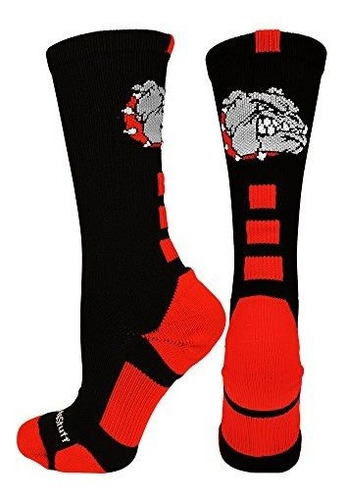 Madsportsstuff Bulldogs Logo Athletic Crew Calcetines (negro