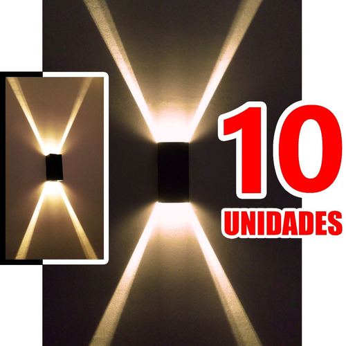 10 Aplique Efecto X Equis Luz Indirecta Bidireccional Living