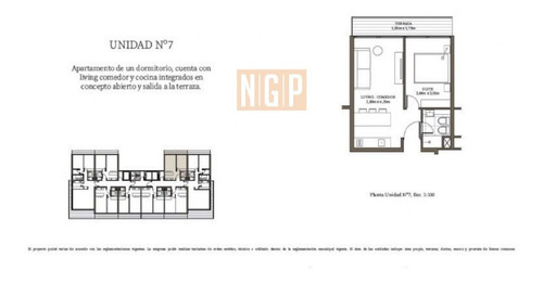 Apartamento En Mansa, 1 Dormitorios *- Ref: 18506