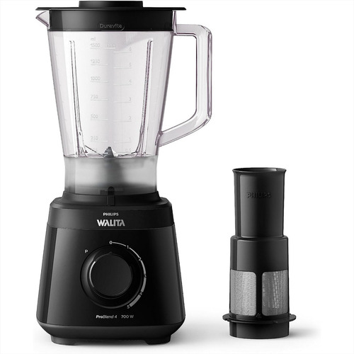 Liquidificador Philips Walita Ri2113 Daily Collection Jarra Duravita Inquebrável 1,5l Com Filtro 700w Preto 127V