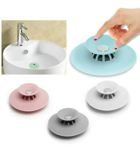 Imagen 2 de 7 de Tapón De Silicona Para Bachas Bañeras Drenaje Flexible