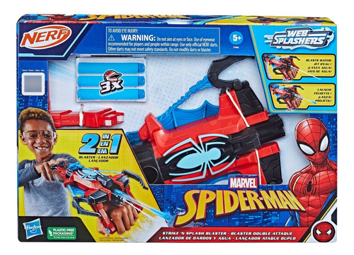 Lanzador De Dardos Y Agua Nerf Marvel Spider-man