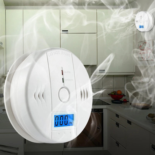 Alarma Detector Monóxido De Carbono Autónomo Digital Blanco