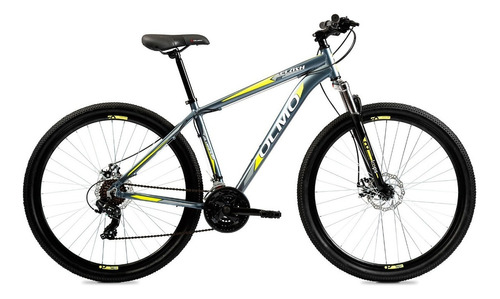 Bicicleta Flash 290+ Olmo Rodado 29 - 21v T18/20 En3x Color Gris/Amarillo Tamaño del cuadro 20
