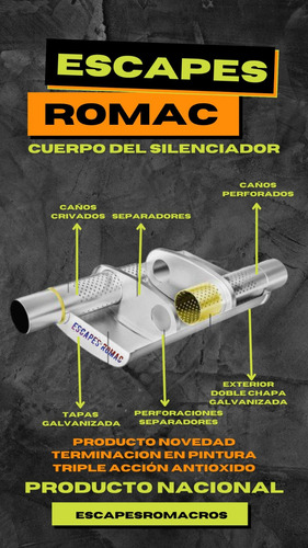 Caño De Escape Silenciador Trasero + Soportes De Goma Oferta