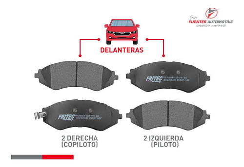 Jgo Balatas Delanteras Chevrolet Spark 1.2 2013 2014 Fritec