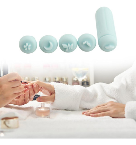 Bolígrafo Para Estampar Diseños De Uñas Herramienta Azul