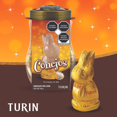Imagen 3 de 6 de Conejos - Turin - Chocolates (vitrolero) - 30pzas - 600gr.
