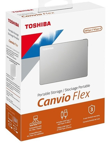 Disco Duro Externo Toshiba Canvio Flex 2.5 1tb Usb