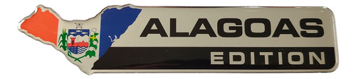 Adesivo Emblema Resinado Estado Alagoas Edition Moto Carro