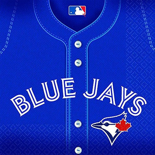 Amscan Toronto Blue Jays Servilletas De Fiesta De Papel - 6 