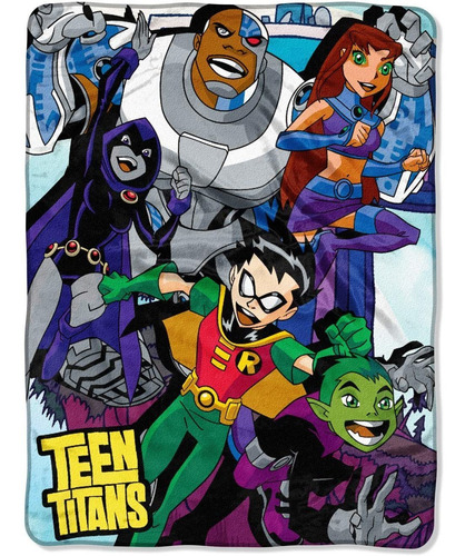 Âteen Titans Lets Go  Manta De Felpa Robin Cyborg Beast...