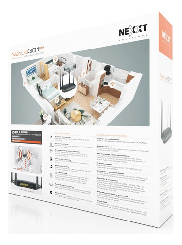 Router Wifi Nexxt Nebula 301 Plus 300mbps Ap + Repetidor