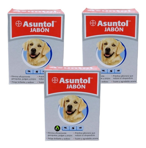 3 Piezas Jabon Para Perro Asuntol De Bayer 100gr