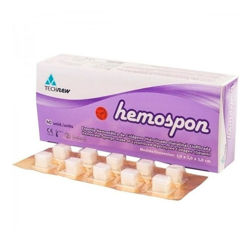 Esponja Hemostatica Hemospon Blíster X 10 Un Odontologia 
