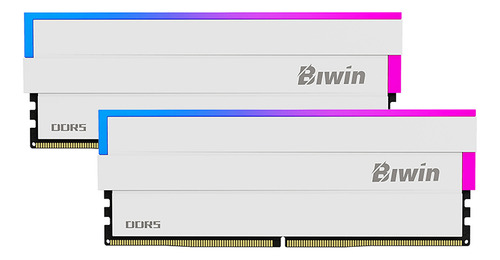 Memoria Ram Ddr5 32gb 6400mt/s Biwin Dw100 Rgb 2x16gb Blanco