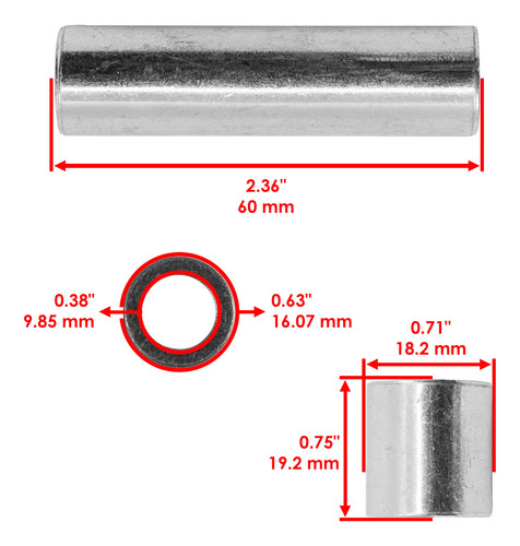 Caltric 1-603497 Idler Pulleys & Bushings For Exmark Ex Cch