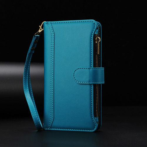 Funda Tipo Cartera De Piel Con Cierre De 9 Ranuras Para Redmi K20/k30/k40, A Prueba De Golpes, Desmontable, Correa De Muñeca