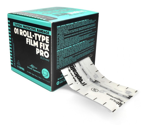 Imagem 7 de 10 de Tropicalderm Fix Pro - Filme Protetor Para Tatuagem - 5x5m